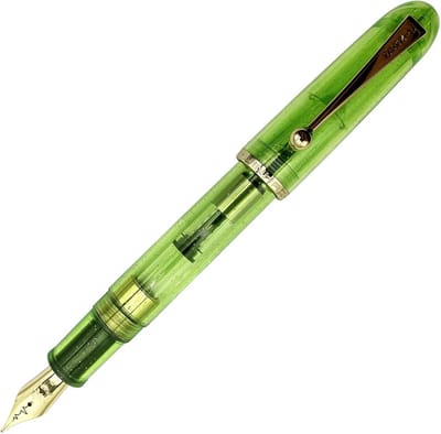 Dailygoods - Gullor Acryl Vulpen Heartbeat Tip, Transparant Groen, Medium Penpunt (0.7mm)