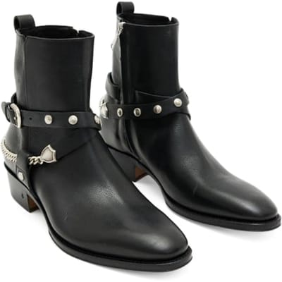 John Varvatos Ludlow Double Belt Zip Boot Black Maat: 9 | Laarzen Outlet | Heren | Zwart
