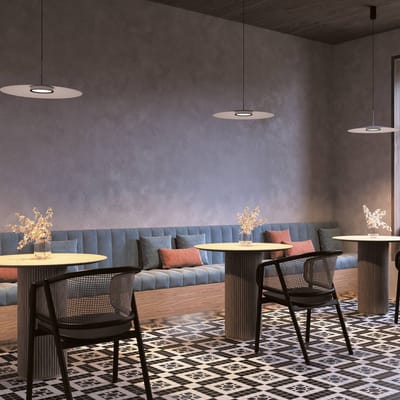 Maytoni LED hanglamp El, Ø 50 cm, wit, aluminium