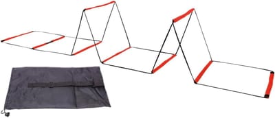 Snelheidsladder - Agility ladder Trainingsladder - Sporttraining verbeteren - Slijtvast koolstofstaal - 219 cm breed - Rood