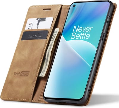 Hoesje geschikt voor OnePlus Nord 2T - Book Case Leer Slimline Bruin
