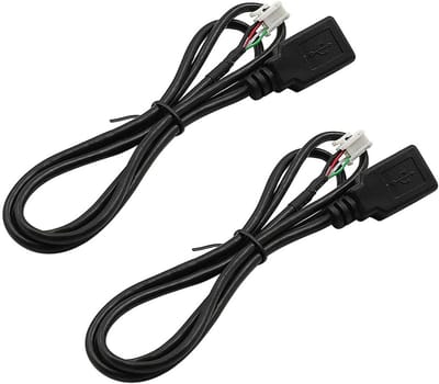 USB Auto Extensie Kabel 76 cm - 4 Pin, Geschikt voor Android Autoradio's, Stereosystemen en Snelladen van Mobiele Telefoons