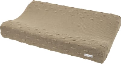 Meyco Baby Knots aankleedkussenhoes - taupe - 50x70cm