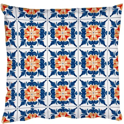 Sierkussens - Kussentjes Woonkamer - 50x50 cm - Traditioneel - Tegel - Oranje