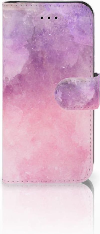 Book Case voor Hoesje iPhone 7 | 8 | SE (2020) | SE (2022) Pink Purple Paint