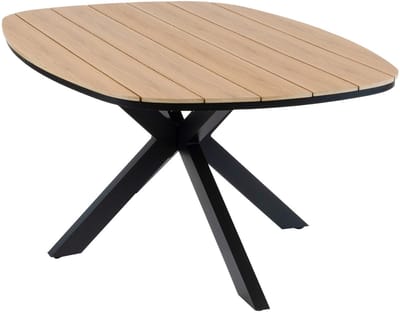 Tuintafel Cadiz 180x115cm | Tecon Teak & Black