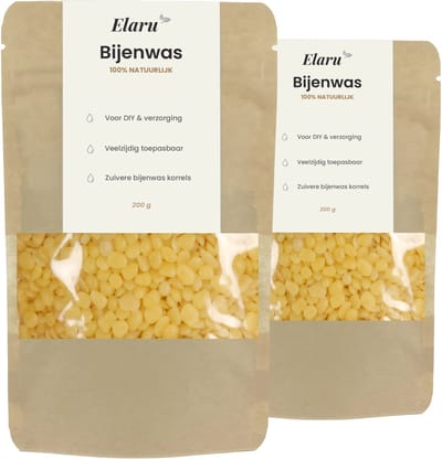 Bijenwas Korrels - 100% Puur - 400g - Natuurlijk Geel - Bijenwas Kaarsen, Cosmetica & DIY - Beeswax
