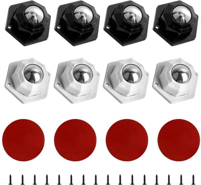 8 Stuks Zelfklevende Kogelwielen 20mm Zwenkwielen voor Meubels 360 Graden