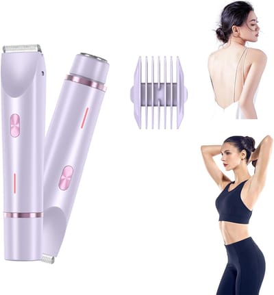 2 in 1 Ladyshave voor Vrouwen - Elektrisch Scheerapparaat - Waterdicht - Epilator - Bikinitrimmer - Trimmer vrouw - Paars