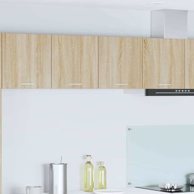 vidaXL - Hangkast - met - opslag - Sonoma - Eik - 80 - x - 31 - x - 40 - cm - Bewerkt - hout
