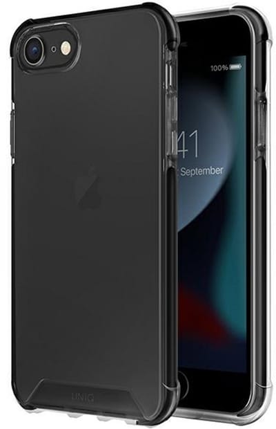 UNIQ Combat Serie - iPhone SE 2022 Beschermhoes - Zwart - Tworzywo Sztuczne - Schok- en Krasbestendig