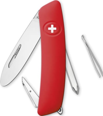 Swiza D02 Junior zakmes - Rood (Red) - blisterverpakking