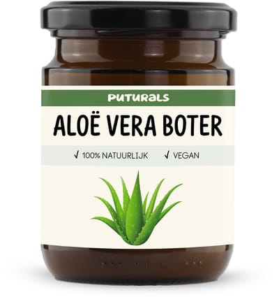 Puturals Aloe Vera Boter 100% Natuurlijk - 250ml - Hydraterend en Verzorgend - Aloe Vera voor Huid, Haar en Lichaam - Natuurlijk Alternatief voor Gel en Crème