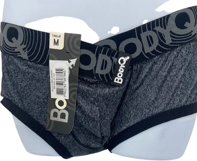 BodyQ Herenlingerie – Sexy Herenboxer in Grijs-Zwart | Comfortabel & Verleidelijk – Maat S