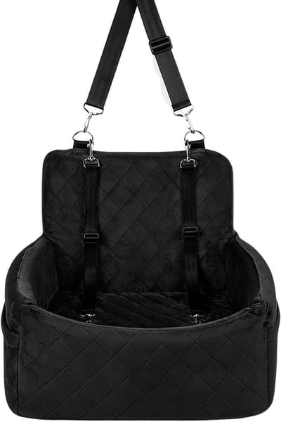 Huisdier Autostoel - Dierendrager Reisbed - Veilig Reizen - Wasbare Hoes - 45 x 30 x 5 cm - Zwart