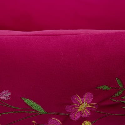Dierenmand M borduurwerk fuchsia roze 65x50x20cm