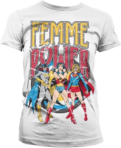 DC Comics Femme Power Girly T-shirt Dames T-shirt White