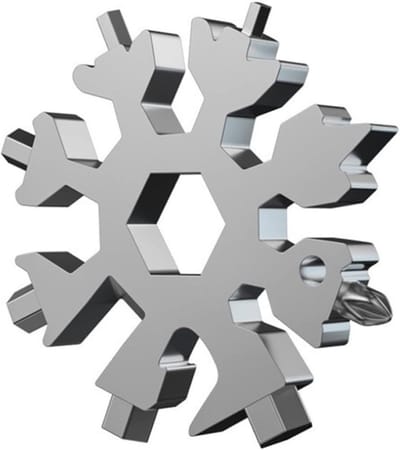 Sneeuwvlok Multitool - 18 In 1 Gereedschap - Buitenactiviteiten - Compact Ontwerp - 25 inch Doorsnede - Multicolor