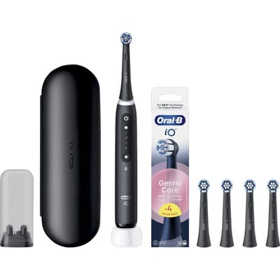 Oral-B iO 5N Zwart + 4 opzetborstels voor gevoelig tandvlees