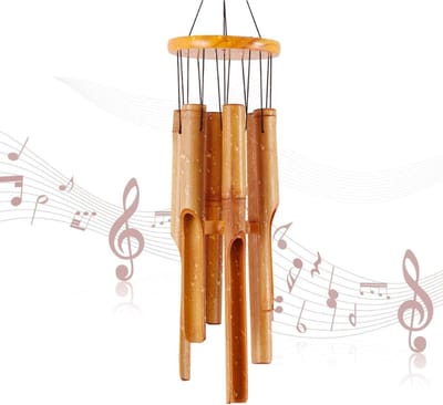 ZMR® Windgong Bamboe - Windgong Buiten - Windorgel - Bruin - 13cm x 13cm x 81cm