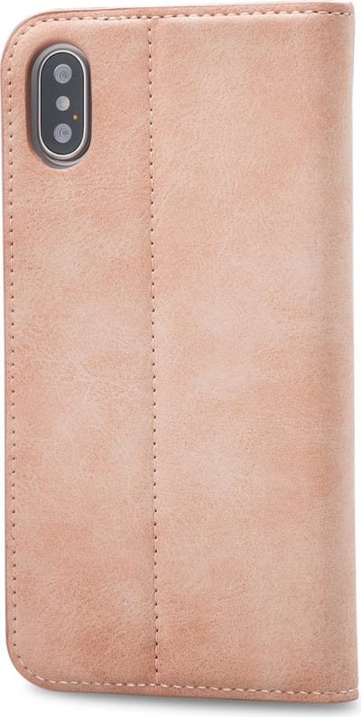 Mobilize Telefoonhoesje geschikt voor Apple iPhone X Hoesje | Mobilize Premium Gelly Bookcase | Pasjeshouder voor 1 Pasje | Telefoonhoesje voor Pinpas / OV Kaart / Rijbewijs - Roze