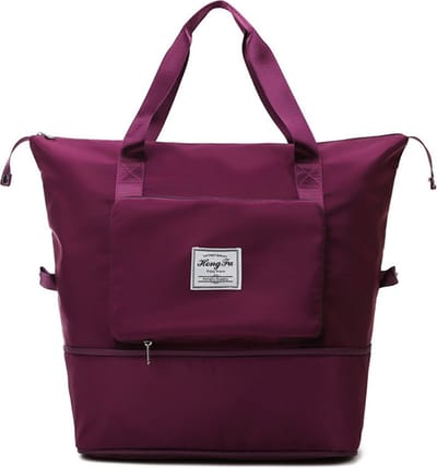Opvouwbare Handbagage Reistas – Opvouwbaar Tot 28 x 18 cm – Wijnrood