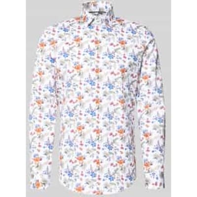 slim fit zakelijk hemd met kentkraag