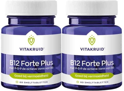 Vitakruid B12 Forte Plus met P-5-P - 2 x 60 tabletten - Voordeelverpakking