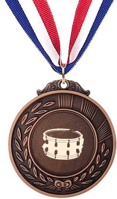 Akyol - drum medaille bronskleuring - Drum - beste drummer - muzikant - iemand die van drummen houd