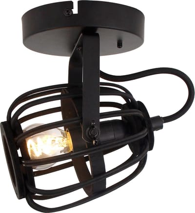 Chericoni Nature Trapeze Plafondspot - 1 lichts - Ø11 cm - E14 - Zwart