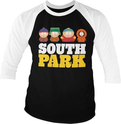 South Park BaseBall 3/4-mouw T-shirt, wit- -zwartit