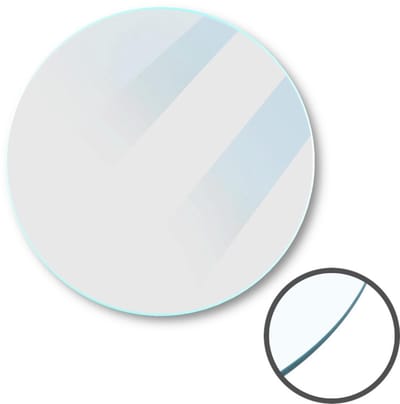Dailygoods- Tafelblad Ronde Vorm - ESG-Glasplaat 30 cm - Hittebestendig - Vloerbeschermingsplaat - Duurzaam - Hoogwaardige Randslijping