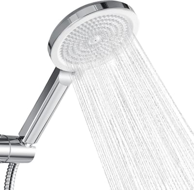 DERW MAX Douchekop - Handdouche Met Hoge druk - Ø127 mm - 4 straalsoorten - Chroom