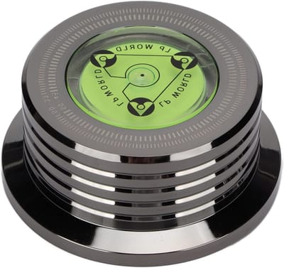 Vinylplaat Stabilizer met Bubble Level, Aluminium Gewicht voor Platenspeler, Verbeter Geluidskwaliteit en Stabiliteit van LP's