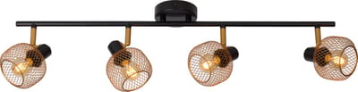 Lucide MAREN - Plafondspot (Plafondlamp) - 4xE14 - Mat Goud / Messing