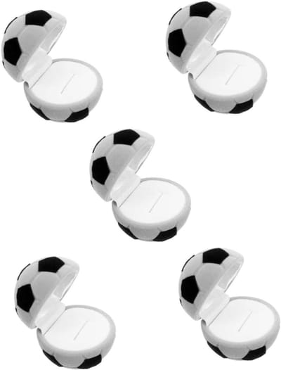 Voetbal Sieradendoosjes - Ringendoosjes Bruiloft - Cadeau Presenteren - Voetbal Vormgeving - 5 cm - Zoals afgebeeld