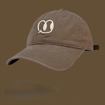 Koreaanse Versie van De Baseballpet voor Dames Nieuwe Geborduurde Retro Baseballpet Trendy Merk Gezicht tonende Pet Adjustable gray