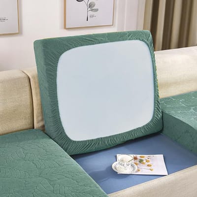 Nieuwe Jacquard Bank Zitkussenhoes Verdikt Flexibel Voor Woonkamer Fauteuil Hoekbank Meubelhoezen Sliphoes Bankhoes Decoreren Size-No.1 groen