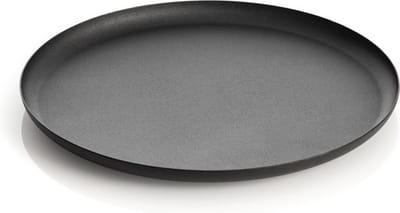 XLBoom Bao Tray Small Ø 25 cm Matt Black - Design serveerschaal van roestvrij staal - Verkrijgbaar in Soft Black | Matt Black | Soft Copper | Red | Green - Luxe dienblad voor tafel & interieur