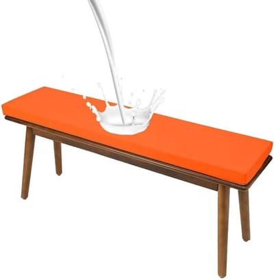 Bankkussen - Tuinkussen - Buiten Zitten - Waterdicht PU Leer - 48x12x2 Inch - Oranje