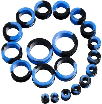 Dailygoods- Siliconen Tunnels Set van 10 Paar - Zachte/Harde Expander - Flexibele Oorpiercing - Geschikt voor MRI-Scans - Veilig en Hygiënisch - 10 Maten (6-25 mm) - Oorexpander