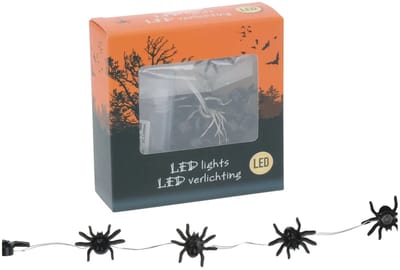 Halloween led lampjes Spinnetjes - 20 ledjes - halloween decoratie binnen - Op batterijen