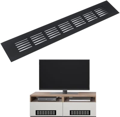 Dailygoods- Ventilatierooster Aluminiumlegering - Rechthoekig 50 x 300 mm - Corrosiebestendig - Duurzaam - Glad en Glanzend - Effectieve Luchtcirculatie - Luchtrooster