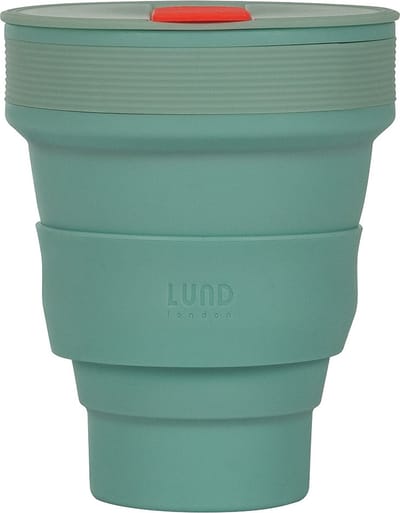 Lund London | Opvouwbare beker | Koffiebeker To-Go | Silicone | 350 ML | Mint