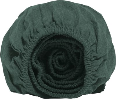 Yumeko kinderhoeslaken jersey pine groen 60x120x15 - Bio, eco & fairtrade