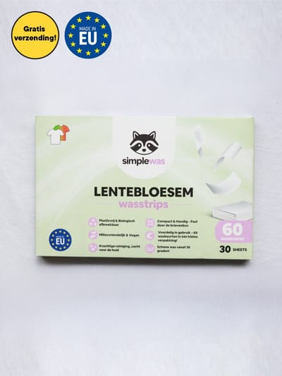 Simplewas - wasstrips - lentebloesem - 60 wasbeurten - geproduceerd in de EU