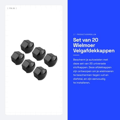 Dailygoods- Wielmoer Velgafdekking 20 stuks - Wielmoerkapjes 17 mm - Antidiefstal Wieldoppen - Nylon PA66 - Zwart - Schroefbescherming - Wieldop