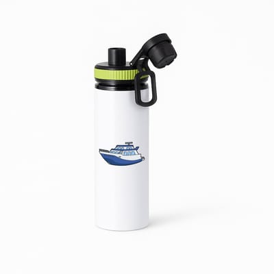 Hacebo® - yacht waterfles met draaidop groen - Boten - Schippers - Boot - yachten - kapitein - water fles - 850ML
