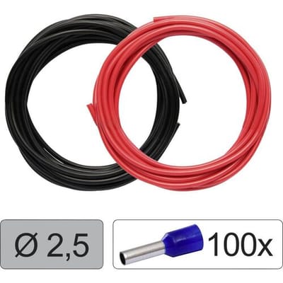 Quadrios 25CW129 Enkele ader LiFY 2.5 mm² Rood, Zwart 1 set(s)
