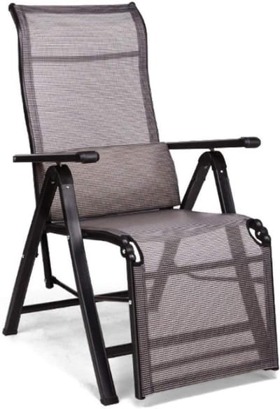 Opvouwbare Ligstoel - Zonnebed Tuinstoel - Ontspannen in de tuin - Geen druk op ruggengraat - 170x60x40cm - Zwart